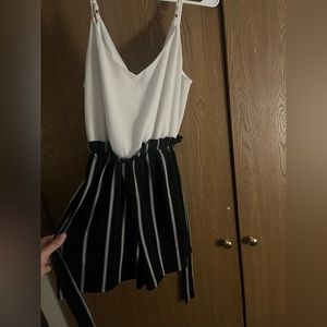 tank top-short romper, size medium